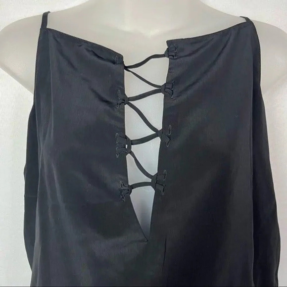 Rory Beca Peni Black Onyx Cross Front Mini Dress M - Picture 6 of 10